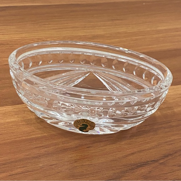 WATERFORD Crystal Cut To Clear Overture 5" Small Oval Bowl - Picture 2 of 12